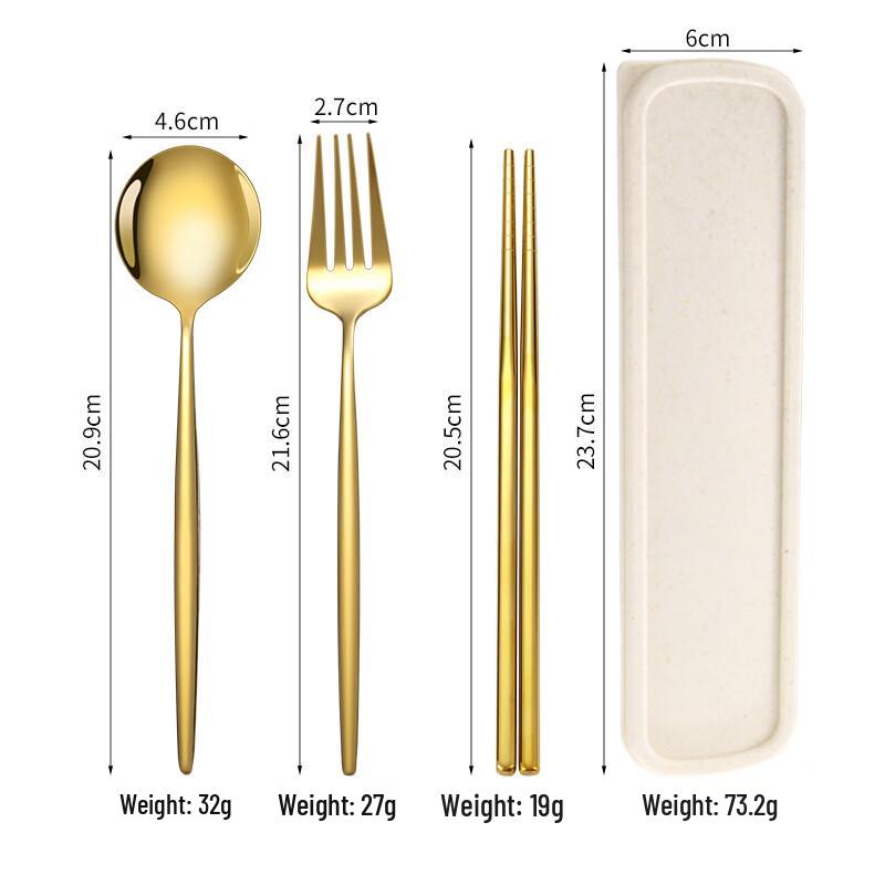 Ruhan Portable Gold Tableware Set