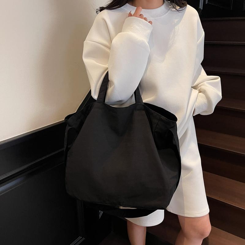 Large Capacity Tote Bag Women's Commuter Shoulder Crossbody Bag Student Class Bag