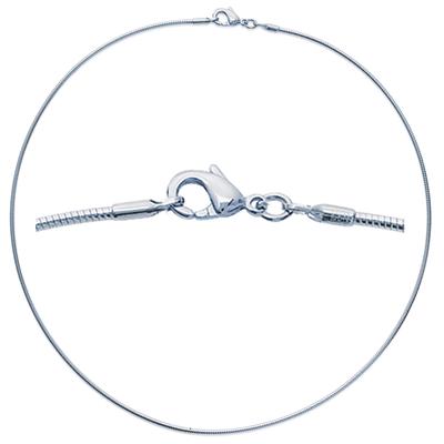 [I1186] – Silberne „Omega“-Silberhalskette – 45 cm 2 mm