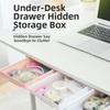 Compact Slide Out Drawer Organizer 15 5 x 3 x 22 cm Under Desk Storage for Office For home Pens Cables and Small Items
