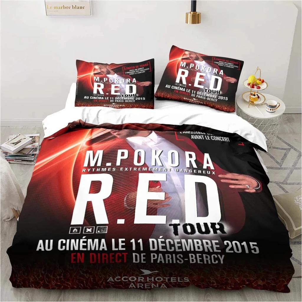 3D tisk Singer M. Pokora Ložní souprava Povlak na přikrývku Přikrývka Ložní souprava Povlak na přikrývku Povlak na polštář, Velikost King Queen Twin Pro chlapce Dívky Dospělé