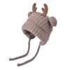Toddler Reindeer Eared Knit Cap With Windproof And Thermal Features For Winter
