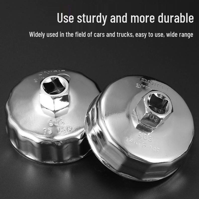 Cap-Style Oil Filter Wrench Tool for Easy Installation and Removal