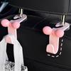 Pink Bow Car Headrest Hooks, Cute Bowknot Vehicle Seat Back Hangers for Bags, Purses & Coats (1 Pack)