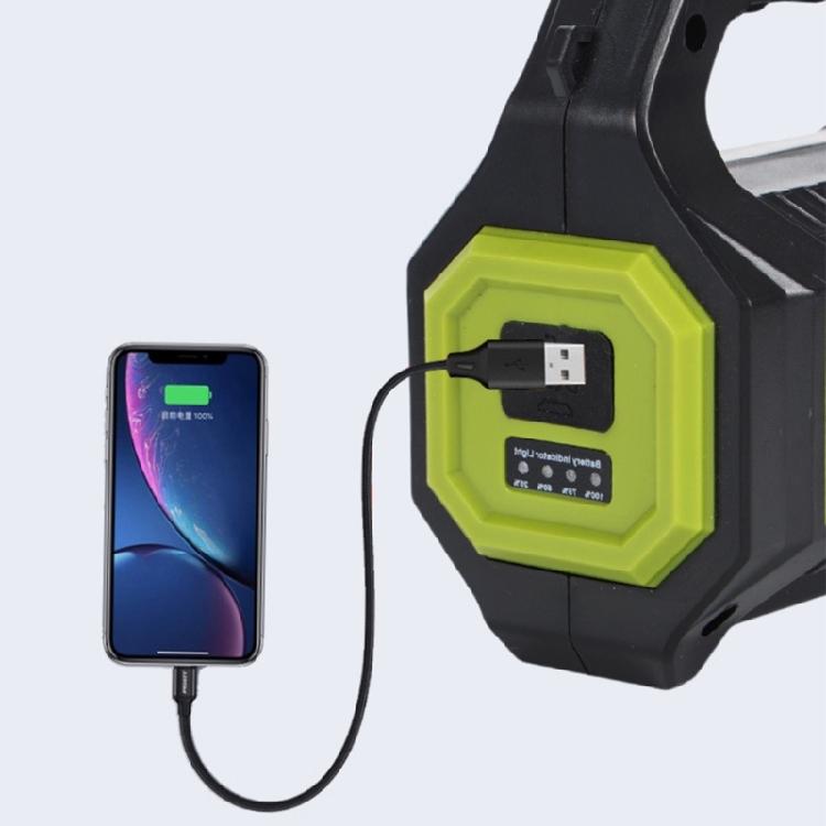 Solar Flashlight Rechargeable Outdoor Waterproof Spotlights LED Work Light Searchlight Light for Camping Emergencies