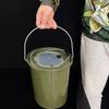 2 in 1 Fishing Bucket with Removable Strainer, Exterior Bucket for Holding Liquids and Water, Double Handle Vents on Lid