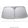 Silver Coated Double Ring Front Windshield Sunshade - Titanium Heat Insulation, Anti-UV, Aluminum Foil Sun Blocker.