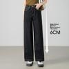 Sentubila Pure Cotton White Straight-Leg Jeans Spring And Autumn Women's Wear