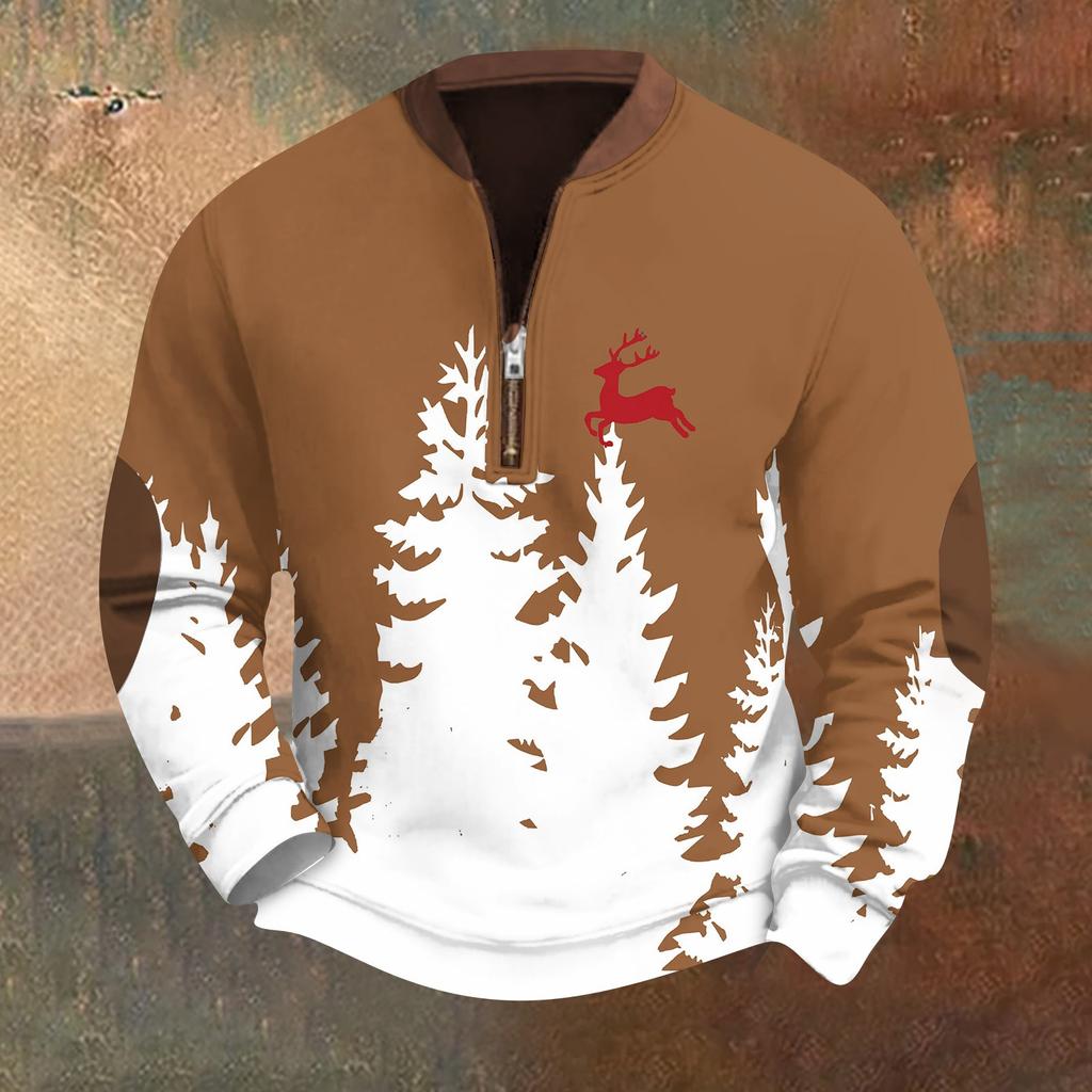 Men's Retro Casual Gradient Printed Sweatshirt