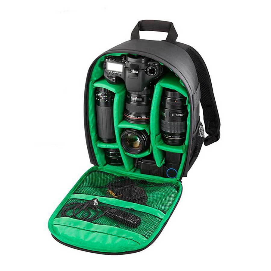 

Nikon Canon Outdoor Waterproof DSLR Camera Backpack 33cm x 26.5cm x 12cm зелений