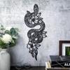 Stunning Moon Snake Wall Decor for Witchy Altars! Flower Snake Decor Wall Hanging. Boho Iron Art. Add a Touch of Magic.