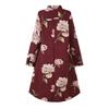 2024 Women's Floral Print Asymmetrical Round Neck Shirt Dress