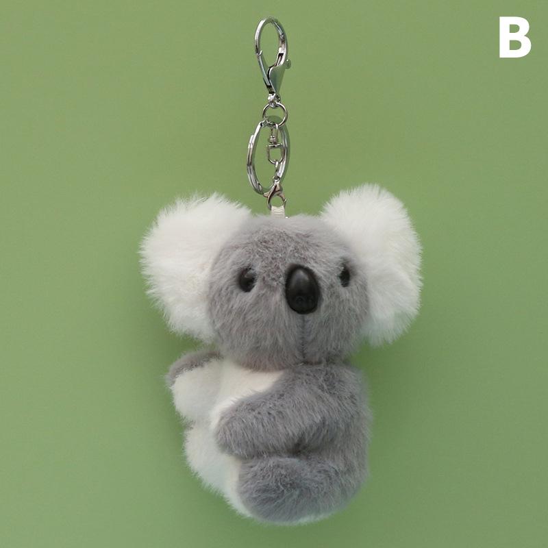 

Cute Kola Keychain Keyring Plush Toy Koala Bear Bag Pendant Fashion Key Chain Women Kids Keyring Gift B