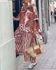 2025 European & American Women's Geometric Print Lapel Casual Set