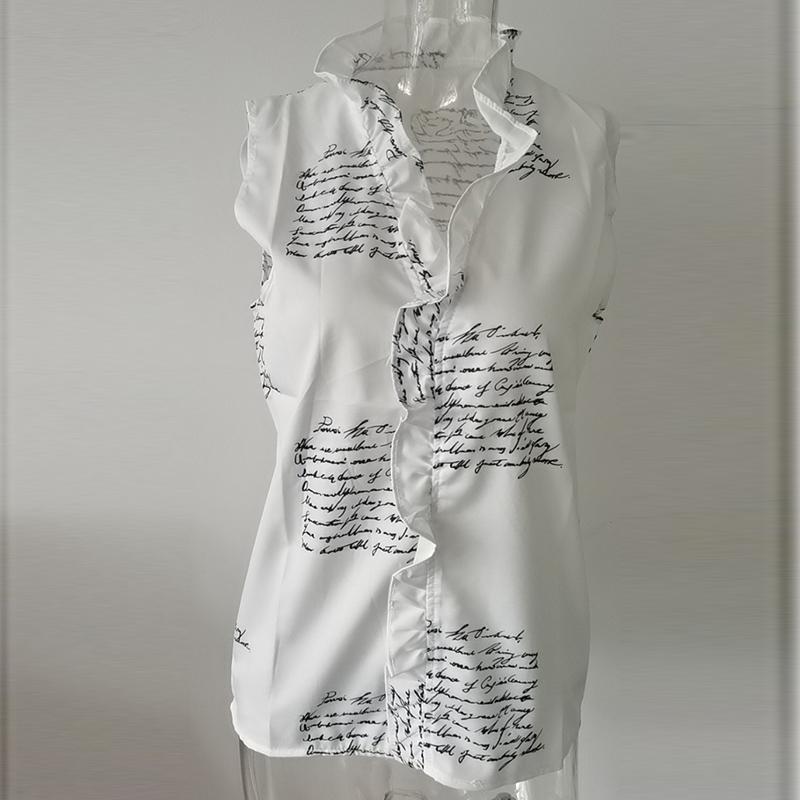 

Лето Осень Новая Длинный Рукав Оборками Повседневная Рубашка Женские Топы Винтажный Принт Элегантный Плюс Размер Блузка Женская Мода Пуговицы Свободные Женские Рубашки 24662 5XL