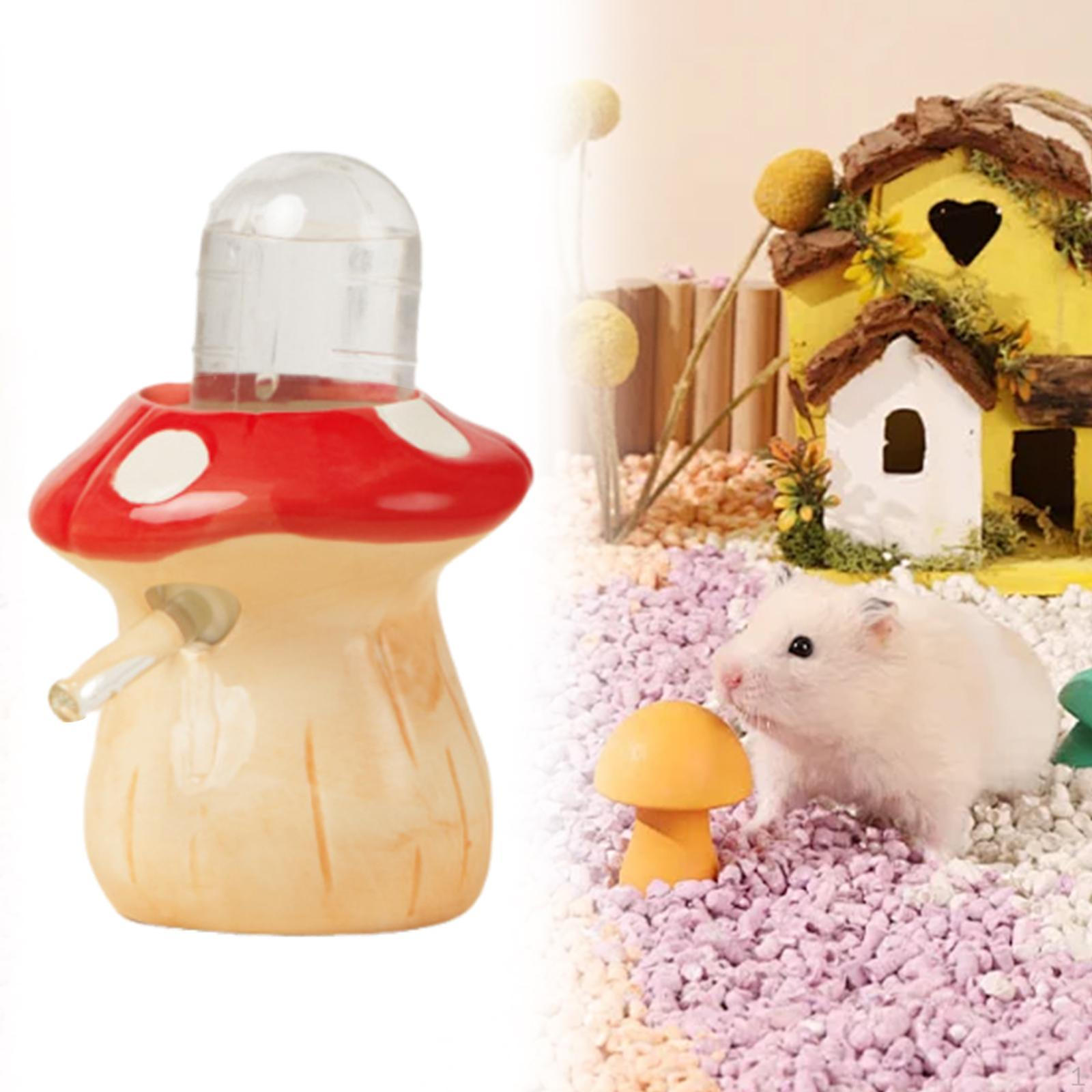 

Дозатор для бутылок с водой для хомяков, аксессуары для клеток с подставкой, керамика для мелких животных Red