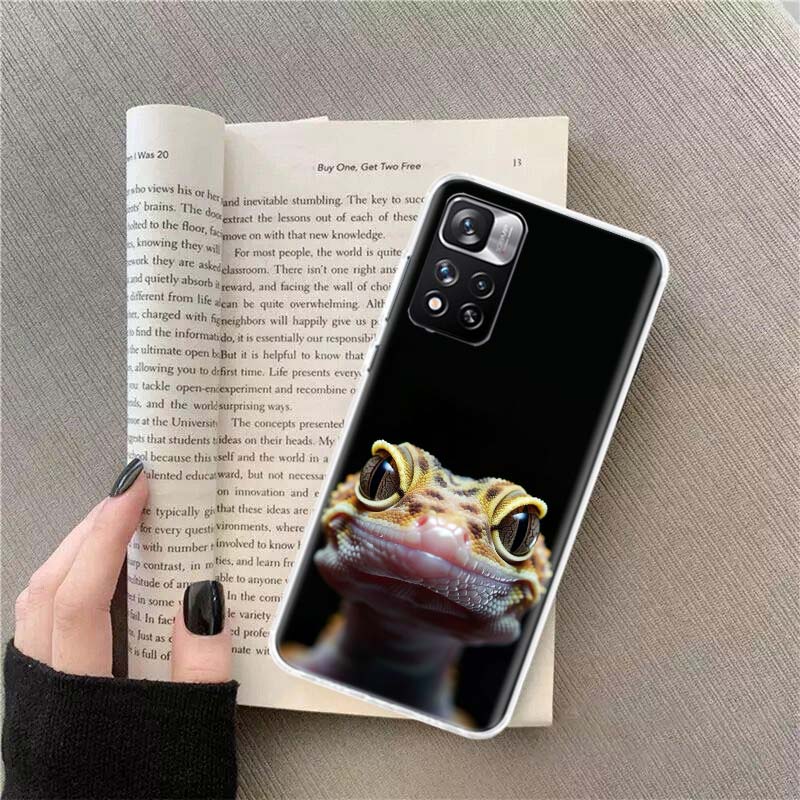 Lizards and Geckos Have Big Eyes Phone Case For Redmi Note 13 12 Pro Plus 14 15 Pro 5G 11 11T 11E 11S 10 Pro 10S 9 9S Cover Cell