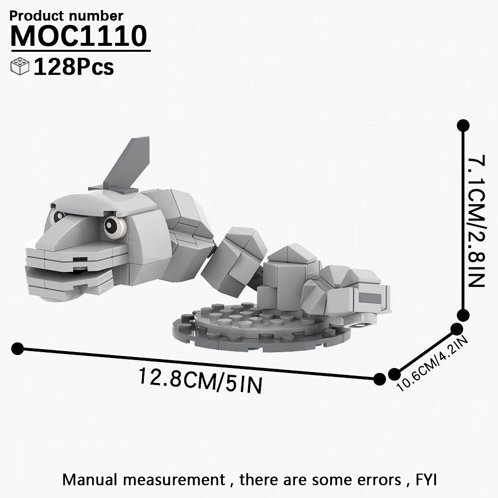 MOOXI MOC Ash Monster Cute Anime Games Compatible Figures Building Blocks Adults Toys For Children Friends Gift Bricks Cheap DIY