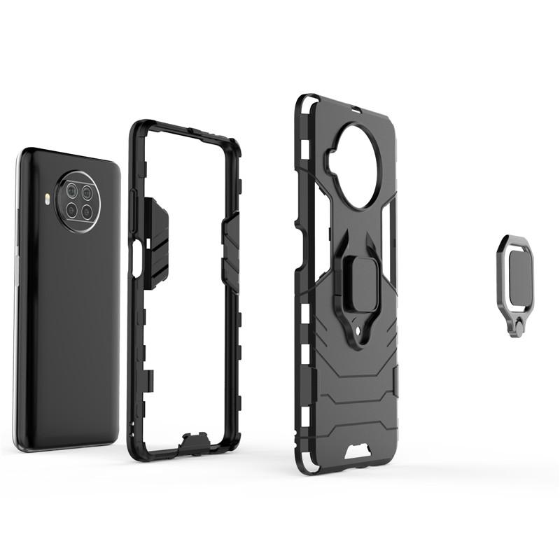 Dla Etui Xiaomi Mi 10T Lite Etui Dla Mi 10T Lite Capas Wstrząsoodporny Stojak z Pierścieniem na Telefon Magnetyczne Etui Dla Xiaomi Mi 10 Lite Fundas