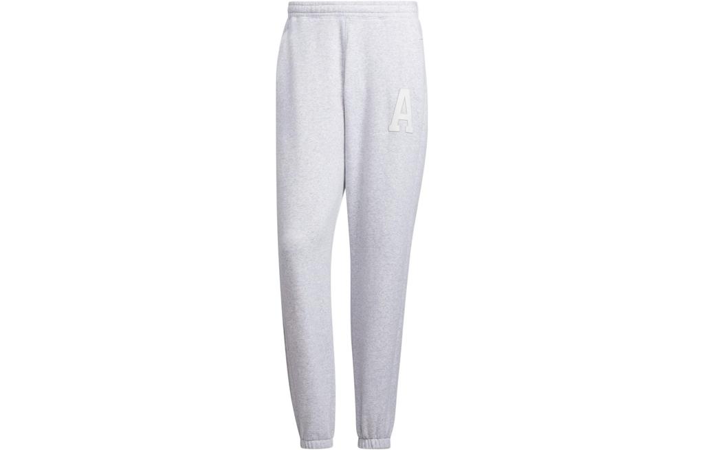 adidas Letter Pants Knitted Sweatpants Men's Light Gray IB2721