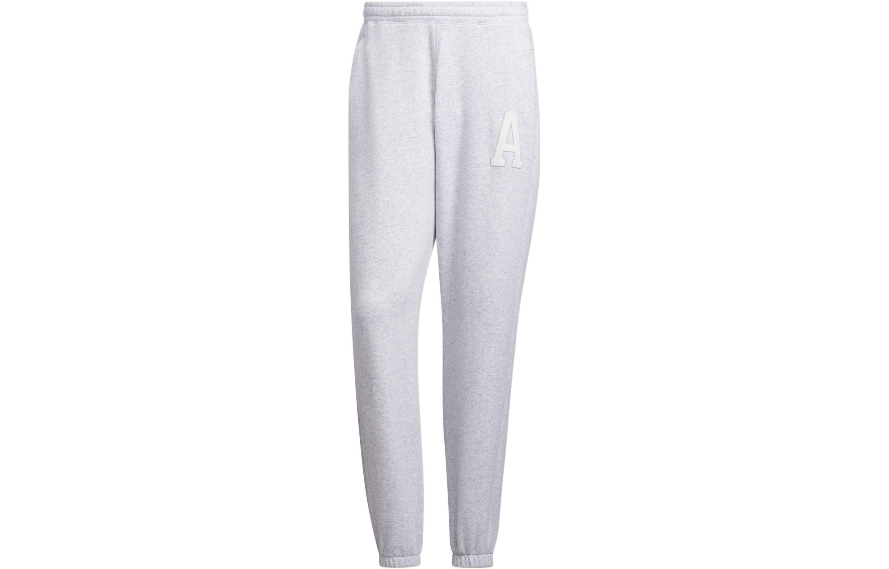 

Adidas Letter Pants Knitted Sweatpants Men s Light Gray IB2721 L
