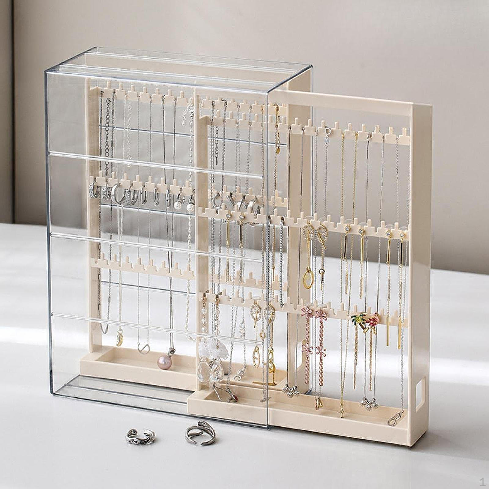 

Multi Layer Clear Jewelry Organizer Tower Large Capacity Jewellery Storage Rack for Showcase