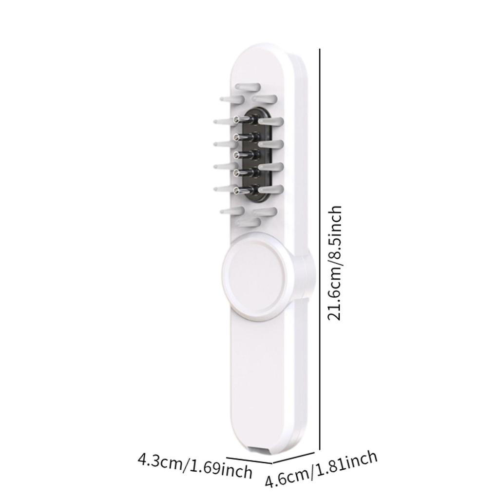 Electric Hair Oil Applicator with Red Blue Light Multifunctional Handheld Scalp Applicator Comb Head Scratcher Massager Brush