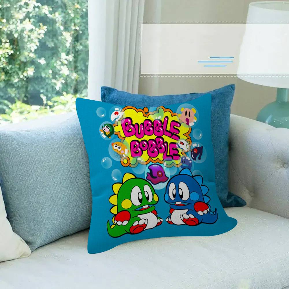 Puzzle Game BBubbles Bobble Personalized Pillow Dust Cover Bedroom Kids Party Decoration Pillowcase Birthday Children Gift