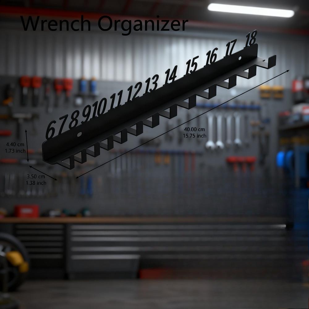 Car dashboard quality wrench sorting rack, portable wall mounted shelf for home use, entrance wall mounted black digital hook