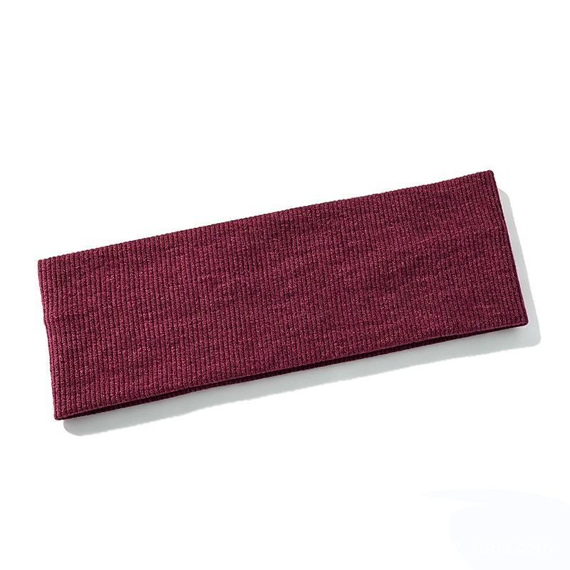 Wide-edged elastic hair band, women's face wash, makeup versatile headband, ribbed sports knitted headgear, headband.