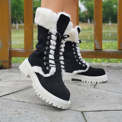 Shoes for Women Winter Fashion Plus Size Platform Short Plush Warm Comfortable Non-slip Snow Boots 36-43 Ankle Boots