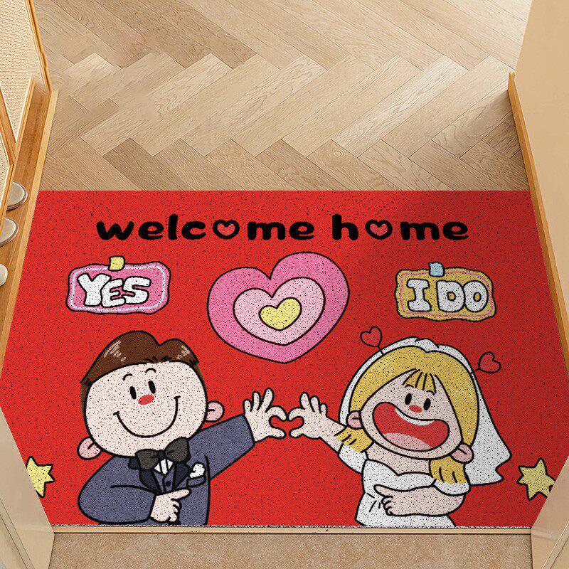 Xiaohongshu Silk Ring Floor Mat, Dirt-Resistant And Wear-Resistant Pvc Floor Mat Can Be Cut, Entrance Door Mat, Entrance Door Floor Mat 40*60cm