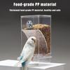 1PC Automatic Parrot Feeder Spill-Proof Splash-Proof Bird Food Box Feed Trough Dispenser Peony Design for Avian Feeding