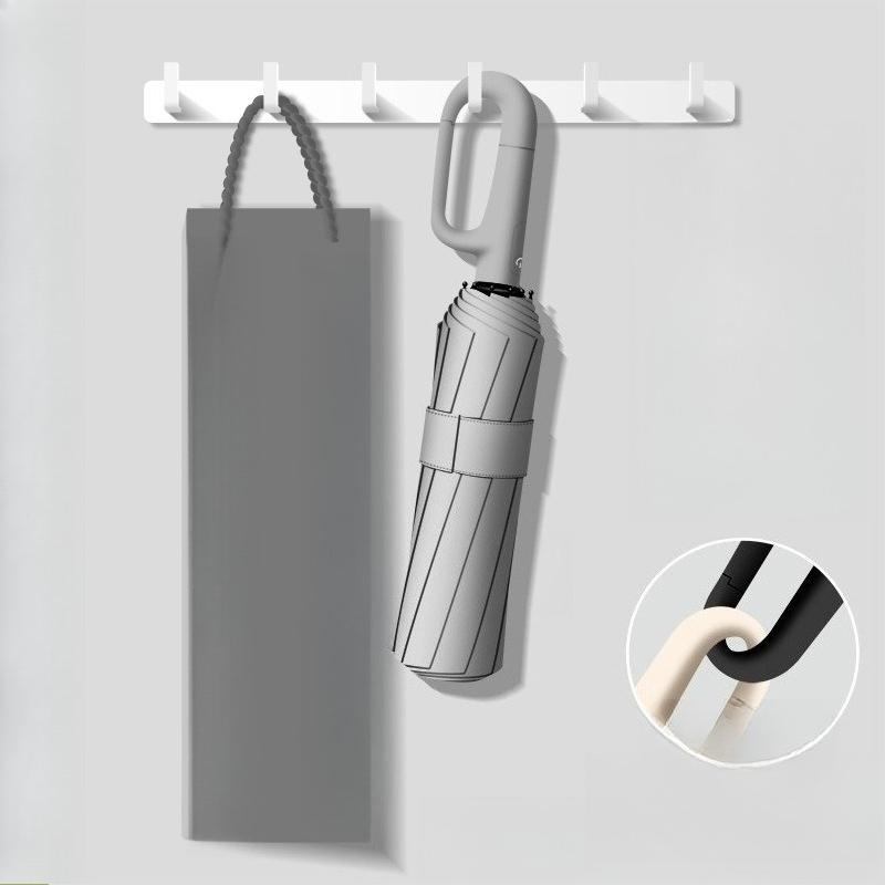 Open Close Umbrella for Unisex Sun Rain UV Protection Double Use Folding Umbrellas with Buckle Design Mini Rain Gear