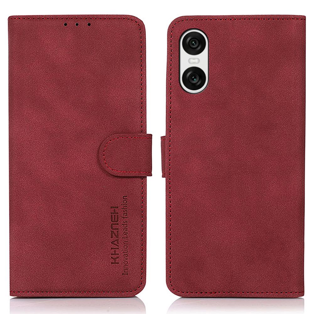 KHAZNEH For Sony Xperia 10 VI Phone Case Horizontal Stand Cover Leather Wallet Shell