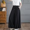 Calças Jeans Femininas de Cintura Elástica, Cor Sólida, Cintura Alta, Perna Larga, Casuais, Modeladoras