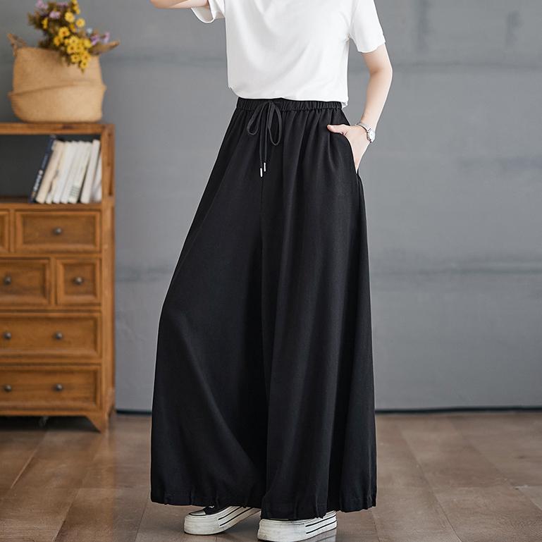 Calças Jeans Femininas de Cintura Elástica, Cor Sólida, Cintura Alta, Perna Larga, Casuais, Modeladoras