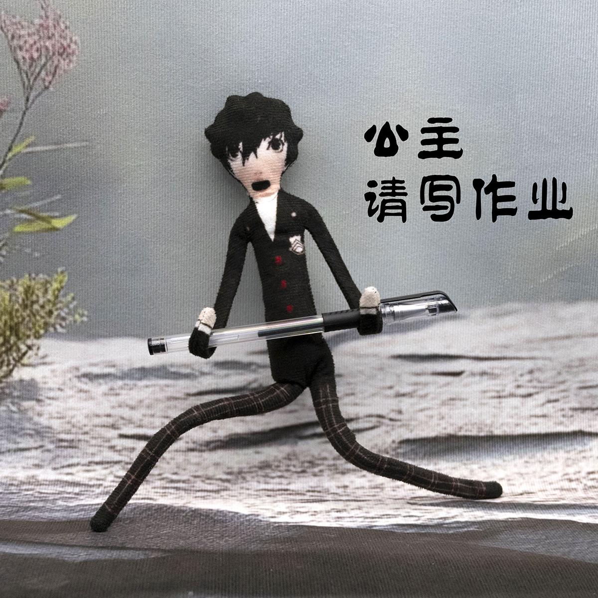 Game Persona Amamiya Ren Ryuji Sakamoto Yusuke Kitagawa Anne Takamaki Akechi Goro Costume Play Figure Plush Plush-Filled Figures Figure Props
