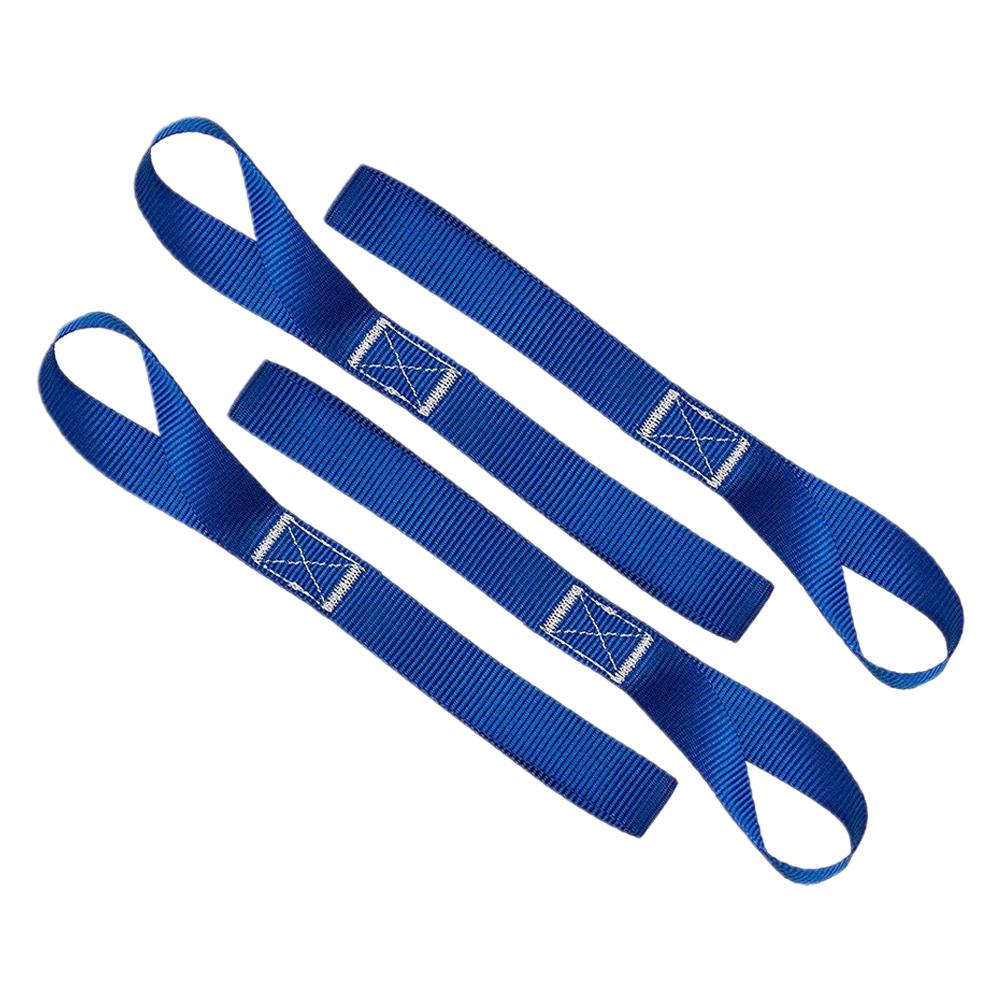 4pcs 15.9inch Soft Loop Tie Down Straps For Securing Cargo ATV UTV Motorcycles Scooters Dirt Bikes Lawn Garden Equipment