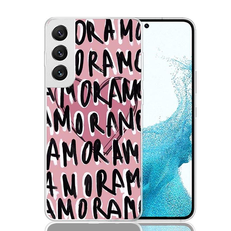 AMOR This Is Love Phone Case For Samsung Galaxy S26 Ultra S23 S24 S25 Edge S20 FE S21 S22 Plus Soft Print Shell Cover Fundas Gal