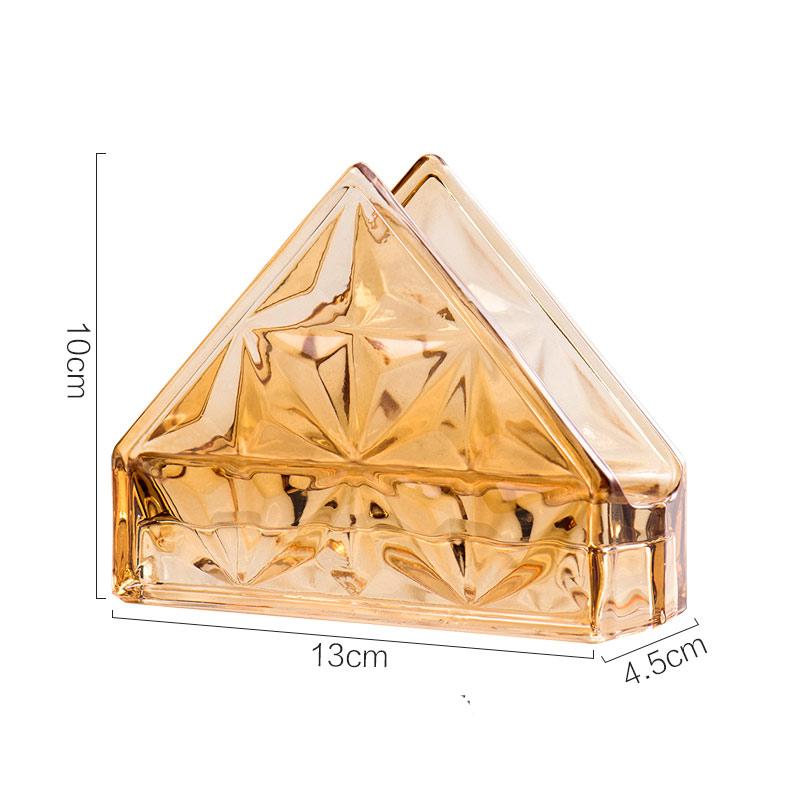 Nordic Vintage Glass Tissue Holder Desktop Decoration Home Napkin Holder El Cafe Storage Rack Tower Holder Servilletero