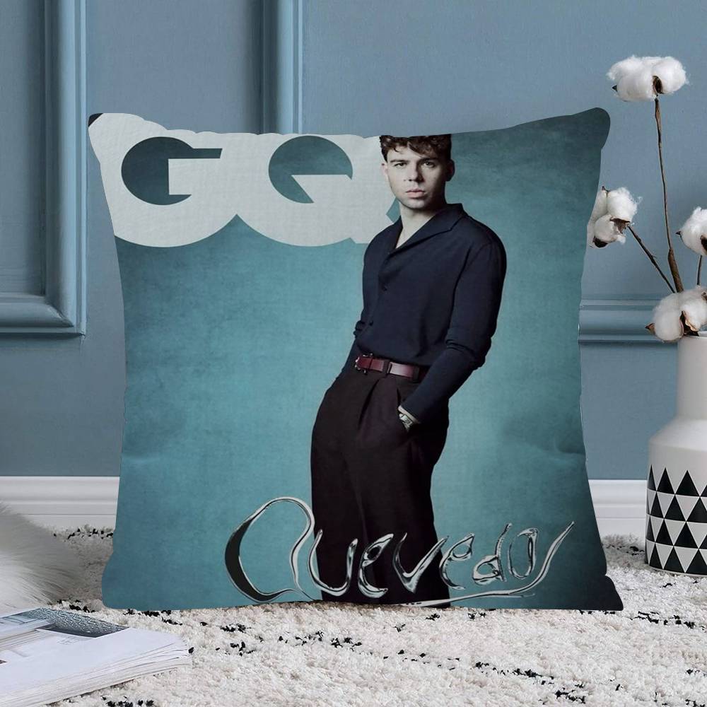 PC New Album Buenas Noches Quevedo Cushion Cover Inches Farmhouse Decor Home Throw Pillow Covers for Couch Decorations