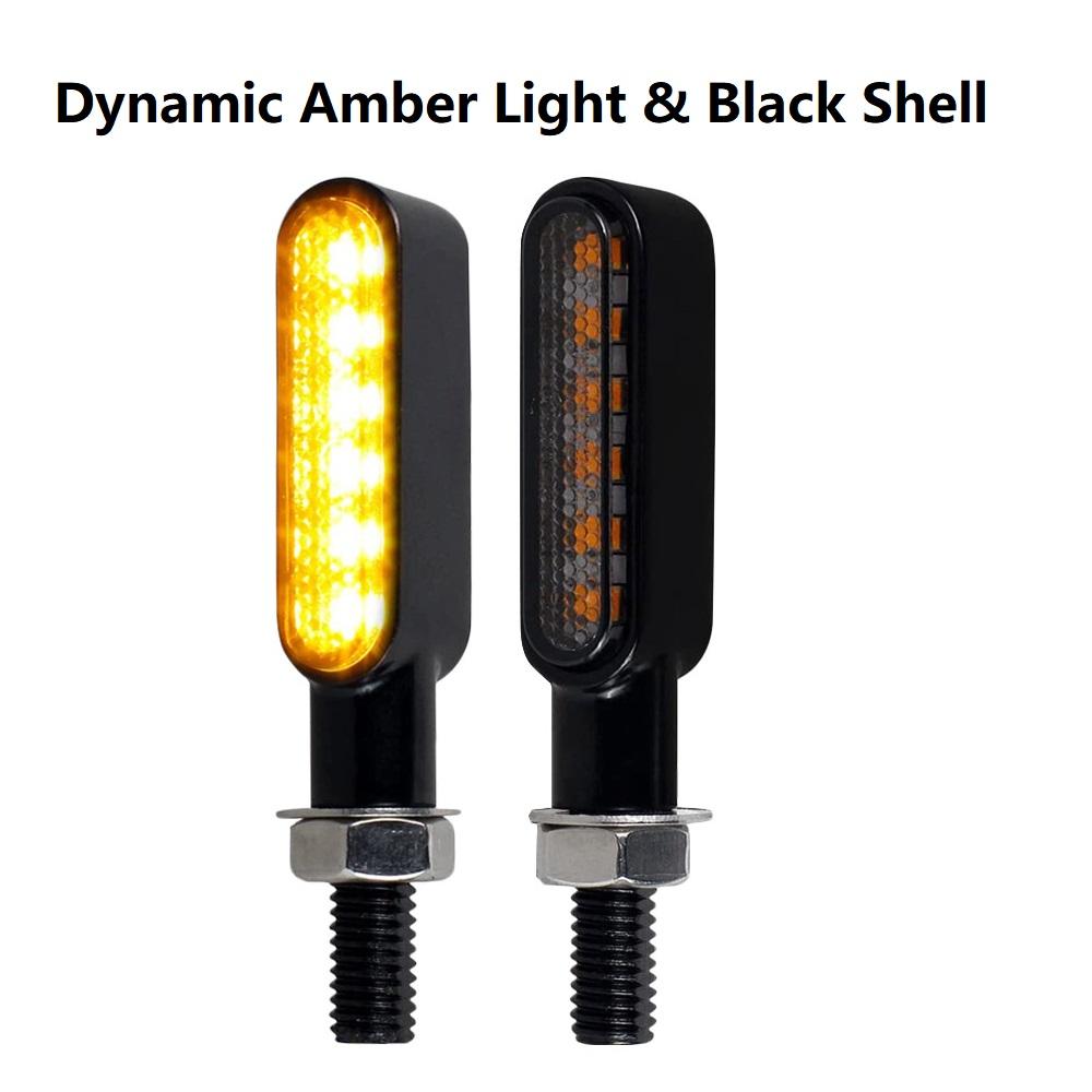 2pcs 6 leds Motorcycle Indicators Mini LED Turn Signal Light Flasher Amber Lamp Blinker Universal