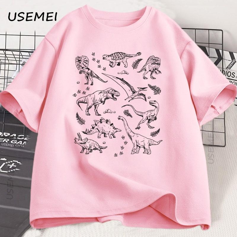 Vintage Dinosaur World Tshirt Funny Graphic Tee Unisex Unisex Cotton Short Sleeve Tshirt Casual Round Neck T Shirt Streetwear Tops