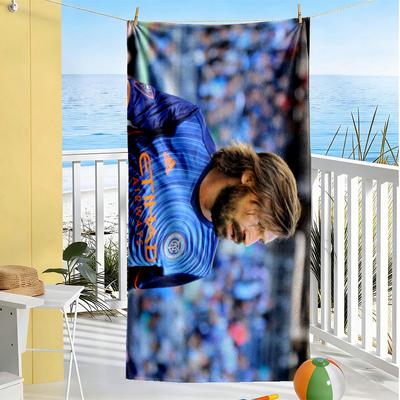 Player Blue Jersey Beach Towel Soft Durable Quick-Dry Comfortable Lightweight