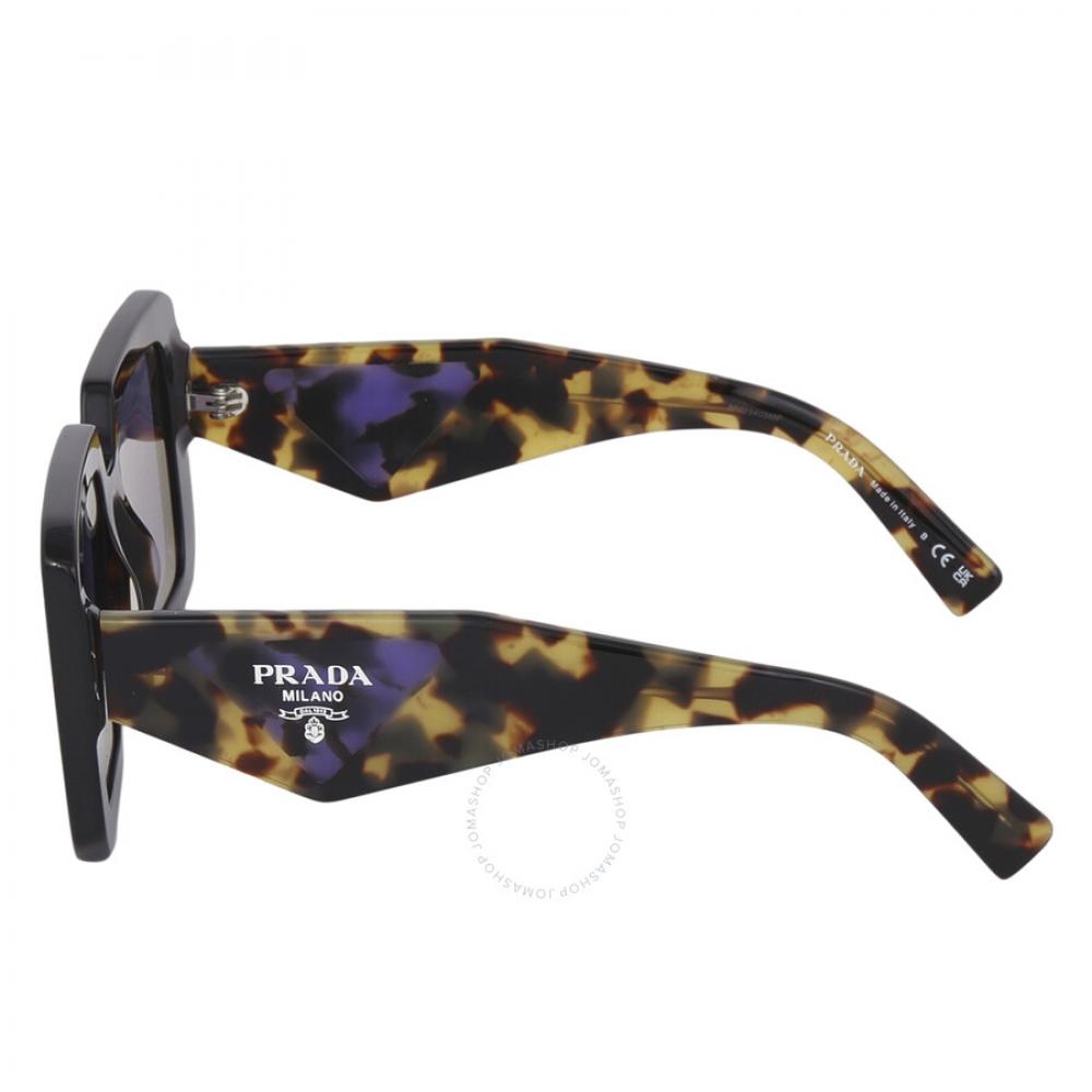 Prada Violet Mirrored Internal Silver Square Ladies Sunglasses Pr 23ys 2au05q 51
