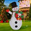 5.91FT LED Light Xmas Inflatable Snowman Wreath Toy Yard Party Decoration Home Decor Ornaments Supplies Christmas Holiday Gifts