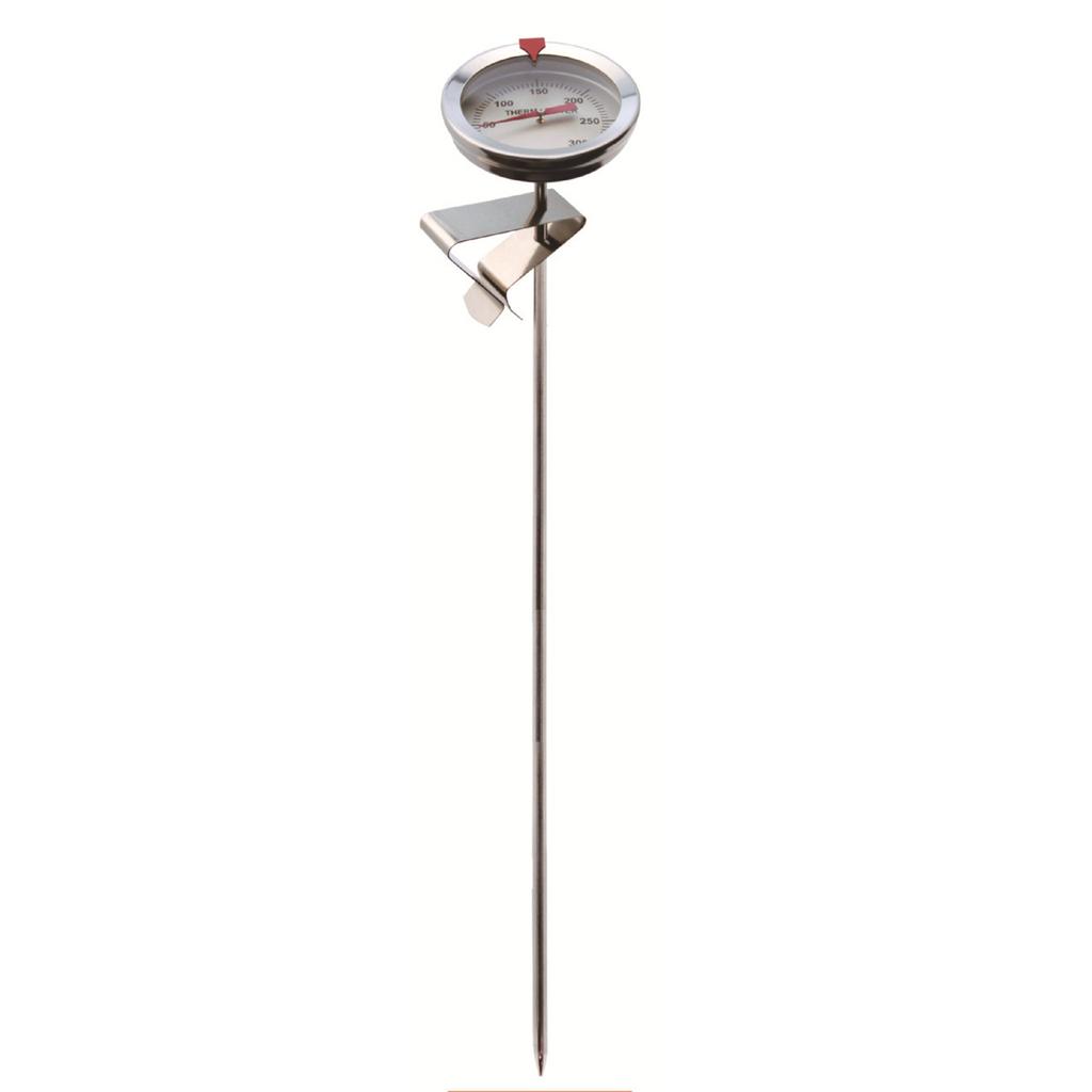 Meat Thermometer for Cooking Instant Read Long Stem Stainless Steel Kitchen Thermometer for Deep Frying Candy Turkey BBQ