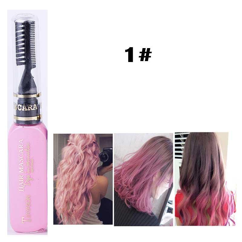 13 couleurs de couleur de cheveux unique teinture pour cheveux temporaire Non toxique bricolage couleur de cheveux Mascara colorant crème Pigments
