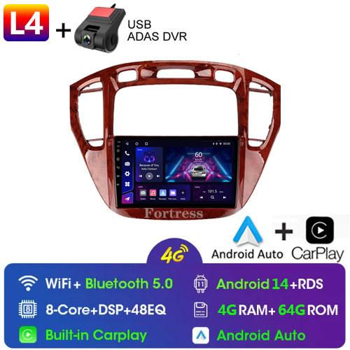 Fortress For Toyota Highlander 1 XU20 2001-2007 Multimedia Video Player Navigation Stereo 2 Din DVD Head Unit Android Car Radio